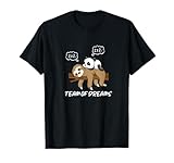 Kleiner Panda Schlafen auf Faultier Schnarchen Team T-Shirt