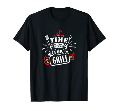 Time for Grill. Genieße die Freizeit beim Grillen BBG Grill T-Shirt
