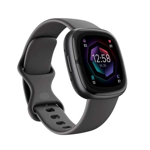 Google Fitbit Sense 2 – Smartwatch Damen / Herren – Fitnessuhr mit integriertem GPS und Telefonfunktion – Fitness-Tracking mit Stressmanagement, EKG und Schlafanalyse – kompatibel mit Android/iOS