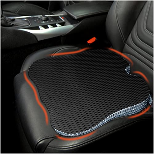 ZHOOGE Keilkissen Autositz Sitzkeilkissen für Auto, Autositzkissen Keilkissen, Ergonomisches Memory Foam Kissen für Auto, Bürostuhl, Bett, Rollstuhl, Schwarz